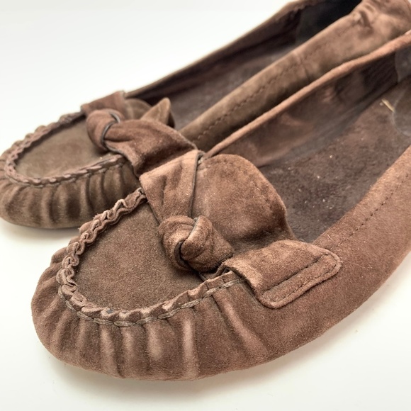 LINEA PAOLO Brown Suede Leather Kitten Heels 9.5 - Picture 9 of 16